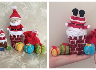 Santa in the Chimney Amigurumi Free Crochet Pattern