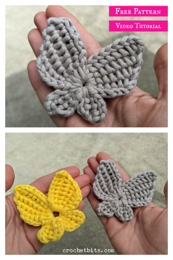 Tunisian Butterfly Free Crochet Pattern and Video Tutorial