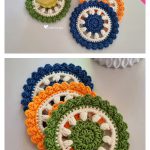 Wheelie Coasters Free Crochet Pattern
