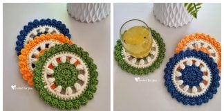 Wheelie Coasters Free Crochet Pattern