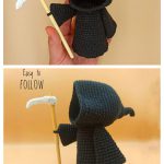 Amigurumi Grim Reaper with Scythe Crochet Pattern