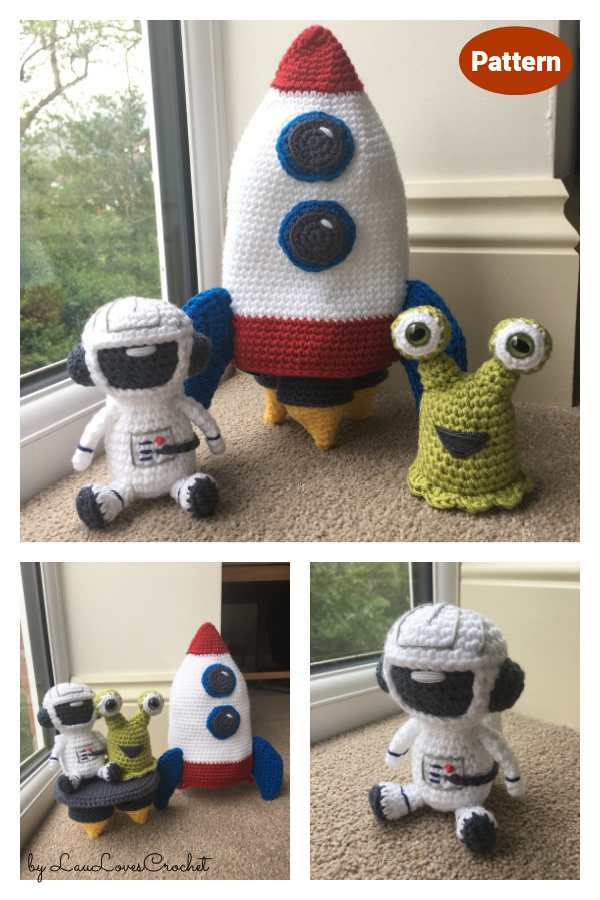 Astronaut and Rocket Playset Crochet Pattern