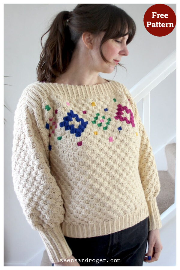 C2C Christmas Sweater Free Crochet Pattern