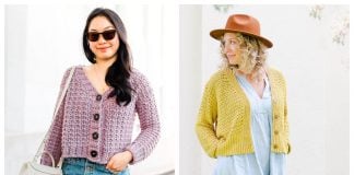 Easy Cropped Cardigan Free Crochet Patterns