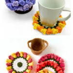 Flower Pot Coaster Set Crochet Pattern