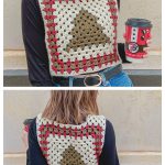 Holiday Granny Square Vest Free Crochet Pattern