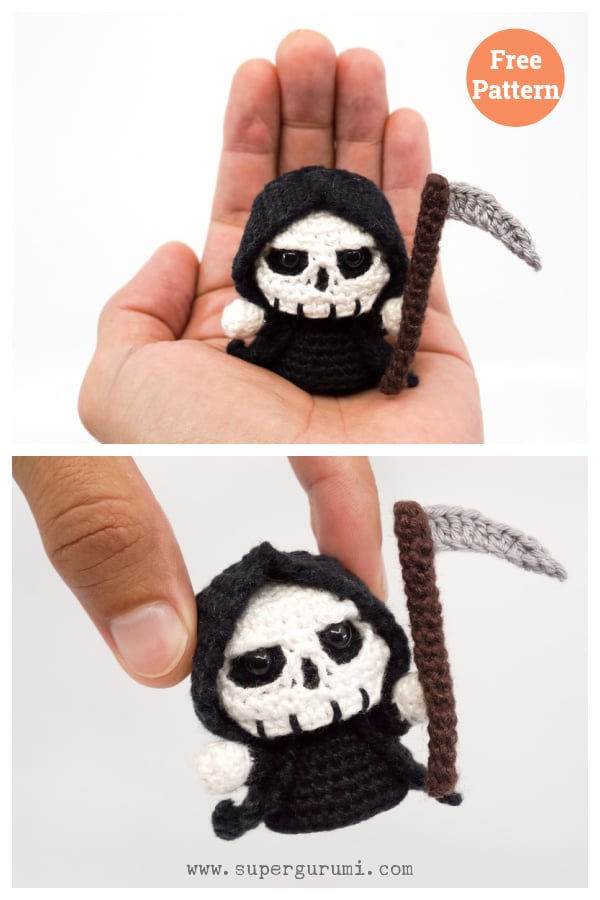 Mini Grim Reaper Amigurumi Free Crochet Pattern