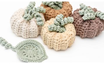 Pumpkin with Leaf Coasters Set Free Crochet Pattern and Video Tutorial
