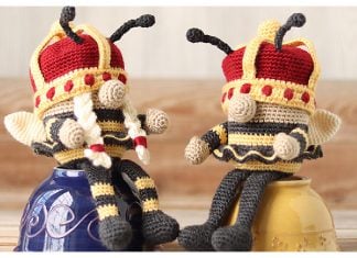 Queen Bee Gnome Amigurumi Free Crochet Pattern