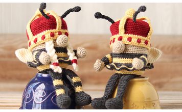 Queen Bee Gnome Amigurumi Free Crochet Pattern