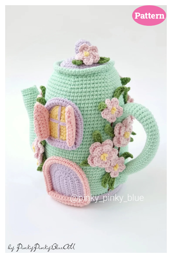 Spring Teapot House Crochet pattern