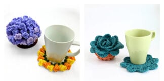 Surprise Plant Pot Coaster Set Crochet Patterns