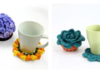 Surprise Plant Pot Coaster Set Crochet Patterns