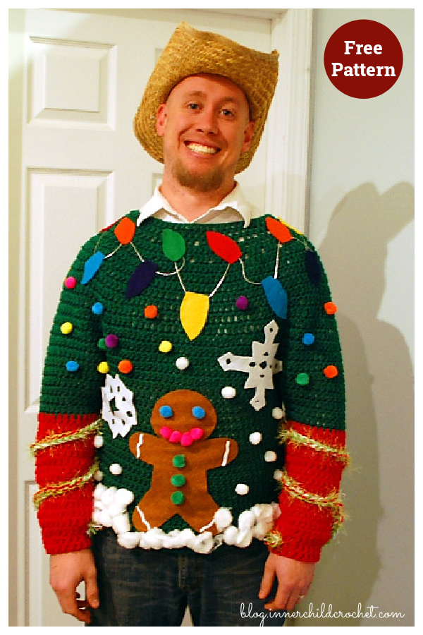 Tacky Ugly Christmas Sweater Free Crochet Pattern