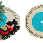 Train Track Tree Skirt Set Free Crochet Pattern