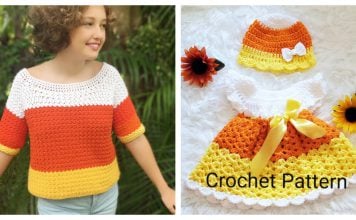 Candy Corn Sweater Crochet Patterns