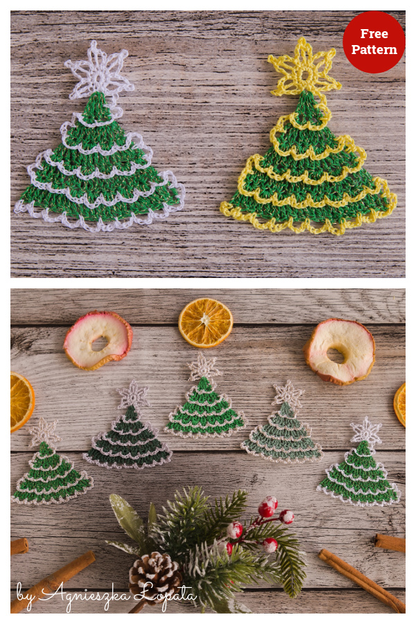 Chojka Flat Christmas Tree Free Crochet Pattern