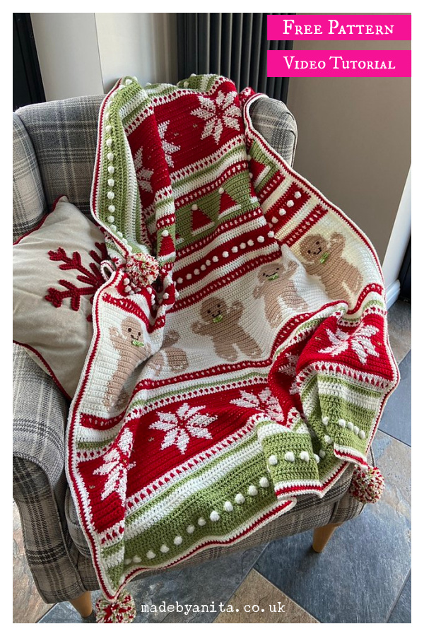 Christmas Eve Wishes Blanket Free Crochet Pattern
