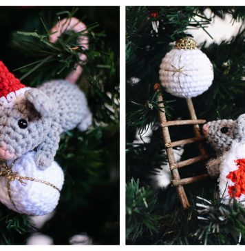Christmas Mice and Bauble Free Crochet Pattern