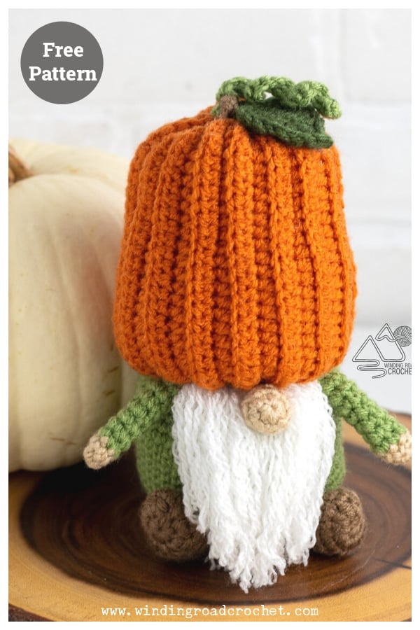 Fall Pumpkin Gnome Free Crochet Pattern