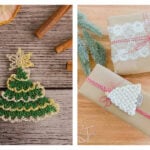 Flat Christmas Trees Free Crochet Pattern