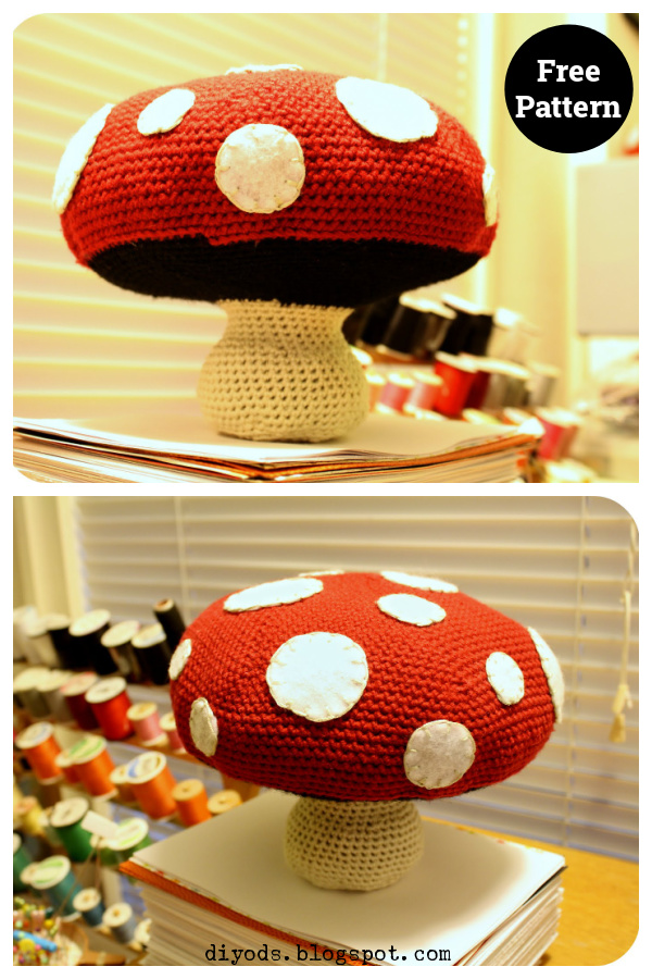 Giant Toadstool Mushroom Amigurumi Free Crochet Pattern