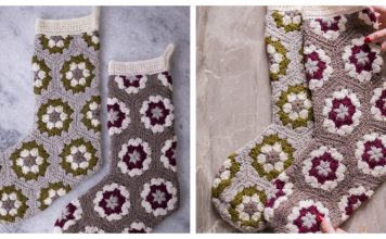 Granny Hexi Stocking Crochet Pattern and Video Tutorial