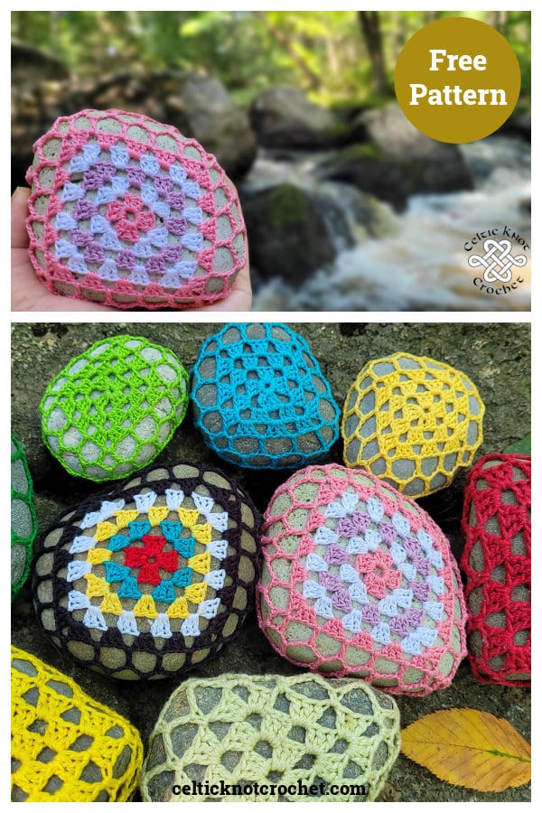 Granny Square Rock Cozy Free Crochet Pattern