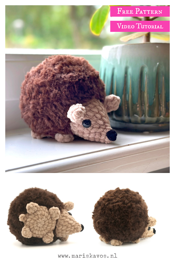 Hedgehog Amigurumi Free Crochet Pattern and Video Tutorial