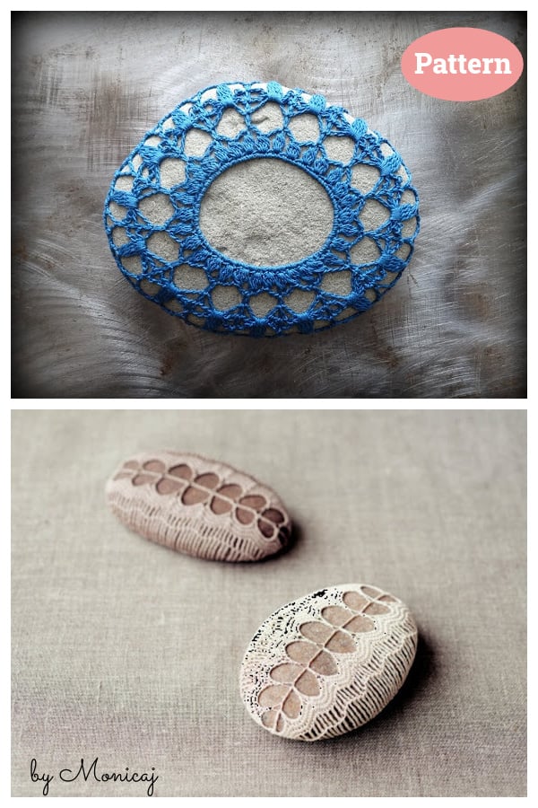 Lace Covered Stone Free Crochet Pattern