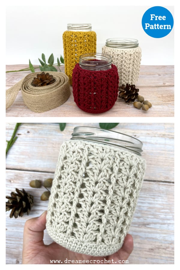 Mason Jar Cover Free Crochet Pattern