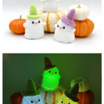 Mini Glow-in-the-Dark Ghosts Free Crochet Pattern