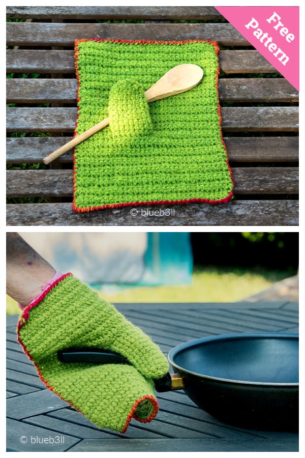 Potholder with Thumb Free Crochet Pattern 