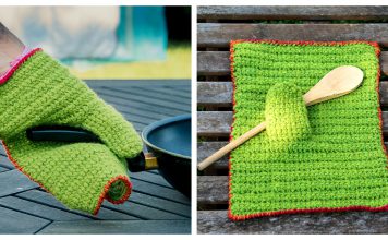 Potholder with Thumb Free Crochet Pattern