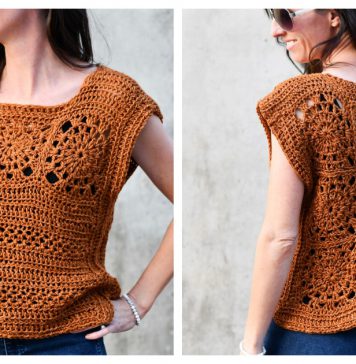Summer Sunburst Crop Top Free Crochet Pattern