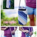 Water Bottle Holder with Phone Pocket Free Crochet Pattern