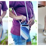 Water Bottle Holder with Phone Pocket Free Crochet Pattern