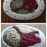Winter Berries Stone Cover Free Crochet Pattern