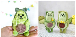 Avocado Cat Amigurumi Crochet Patterns