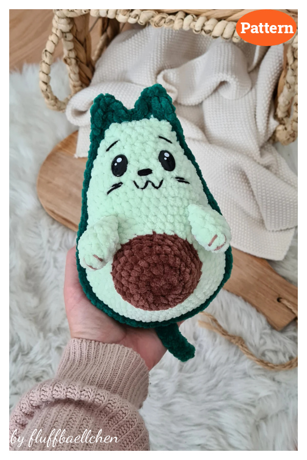 Avocato Avocado Cat Amigurumi Crochet Pattern
