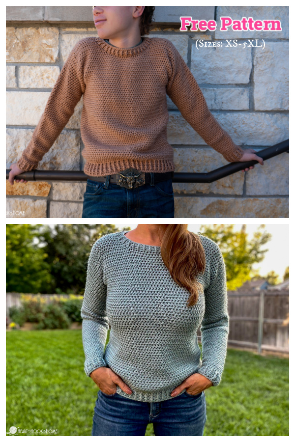 Basic Alex Pullover Sweater Free Crochet Pattern