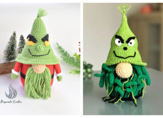 Christmas Grinch Gnome Amigurumi Crochet Patterns