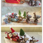 Christmas Mice and Santa’s Sleigh Free Crochet Pattern