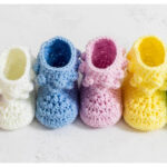 Easy Bobble Baby Bootie Free Crochet Pattern and Video Tutorial