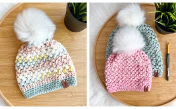 Easy Puff Stitch Hat Free Crochet Pattern and Video Tutorial