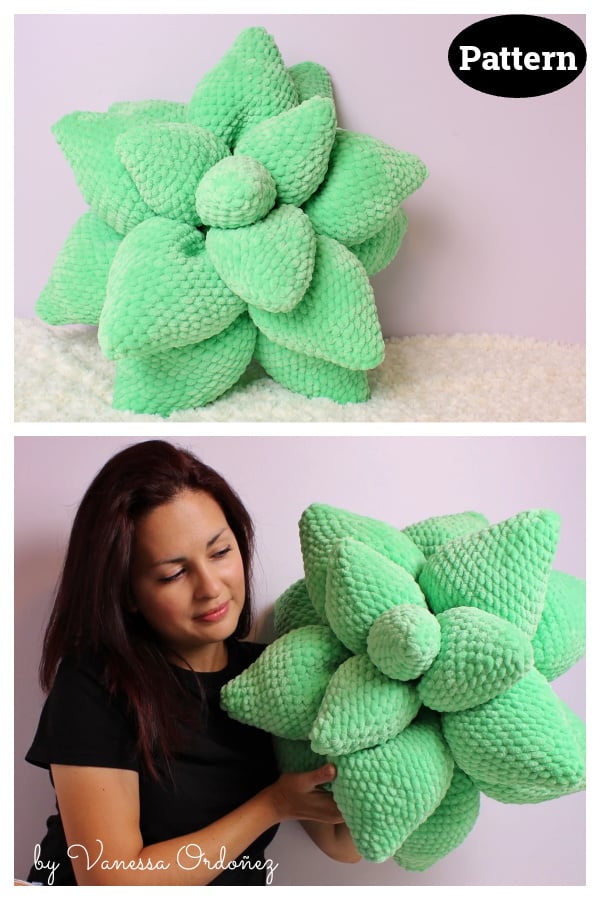 Large Succulent Pillow Crochet Pattern