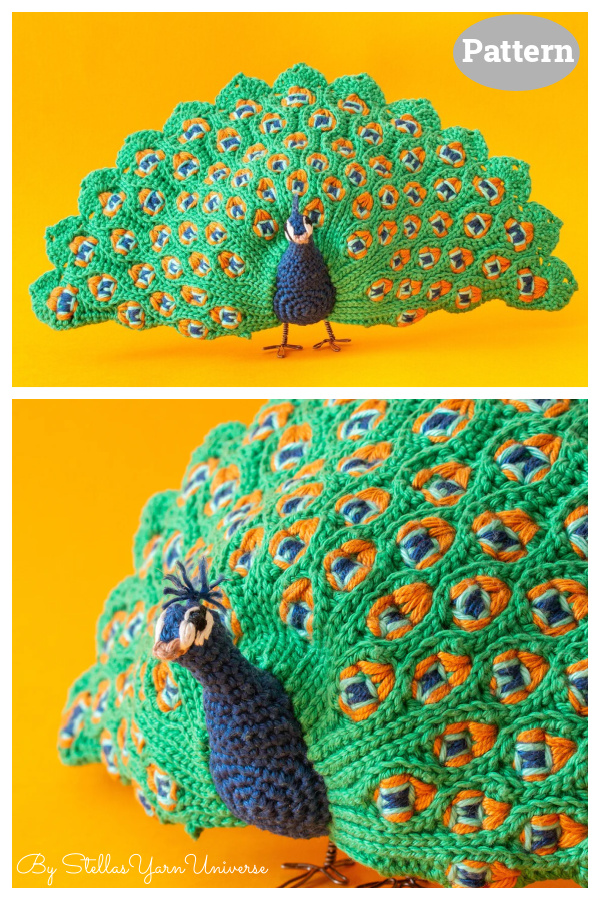 Realistic Peacock Amigurumi Crochet Pattern