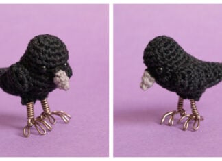 Raven Crow Amigurumi Free Crochet Pattern