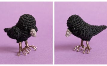 Raven Crow Amigurumi Free Crochet Pattern