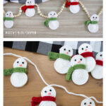 Snowman Garland Free Crochet Pattern